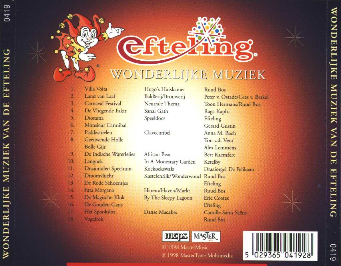 Efteling  Wonderlijke Muziek Van De Efteling : Back